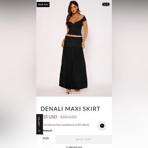 IN SEARCH OF - Tiger Mist Denali Skirt in Black, Size Small
